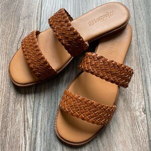 New in Box Madewell The Teagan Slide Sandal in Leather